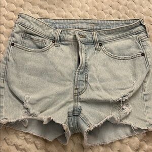 Light Wash Boho Denim Shorts